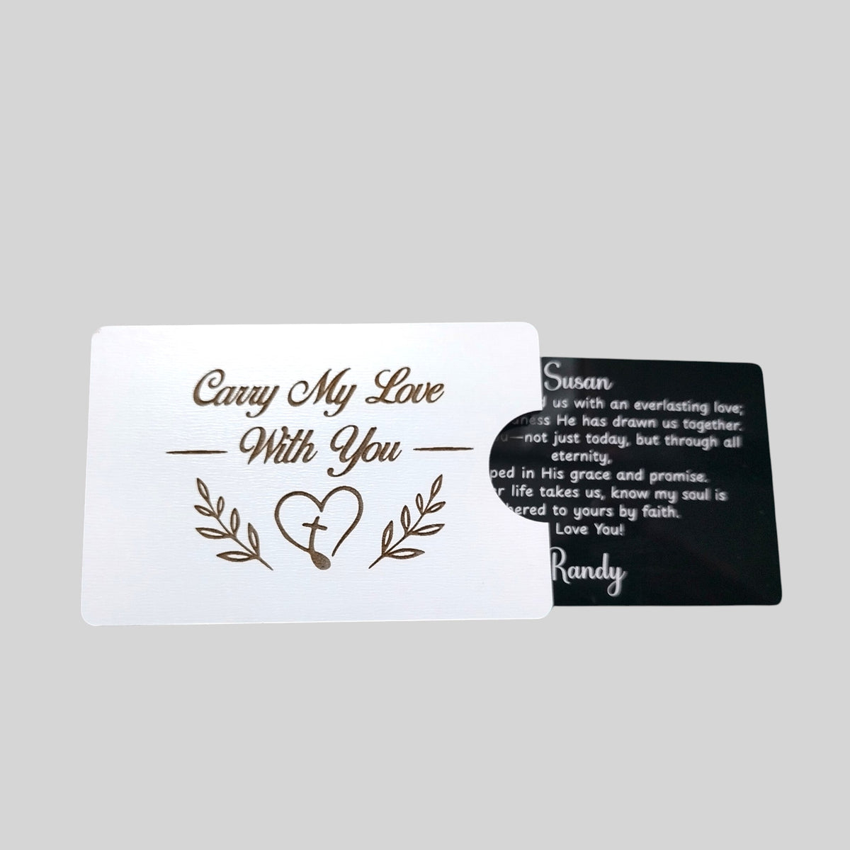 Personalized Christian Wallet Card & Keepsake Sleeve – Carry My Love With You