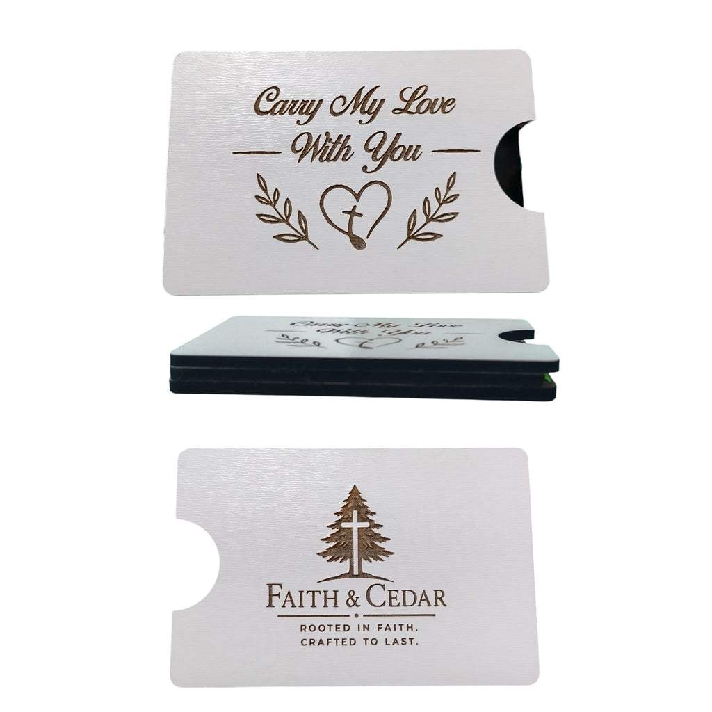 Personalized Christian Wallet Card & Keepsake Sleeve – Carry My Love With You