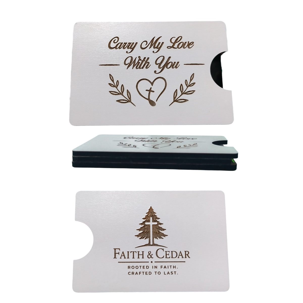 Personalized Christian Wallet Card & Keepsake Sleeve – Carry My Love With You