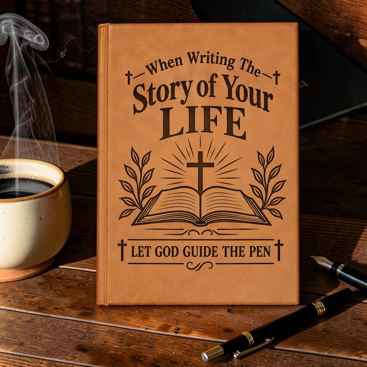 Personalized Christian Journal – Engraved Faith & Scripture Keepsake