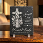 Personalized Christian Wedding & Anniversary Slate Plaque