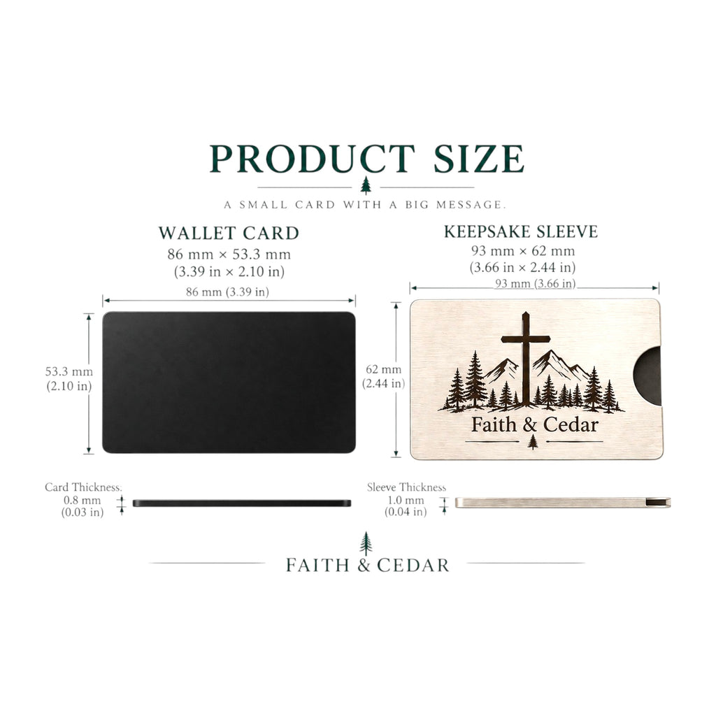 Personalized Christian Wallet Card & Keepsake Sleeve – Carry My Love With You