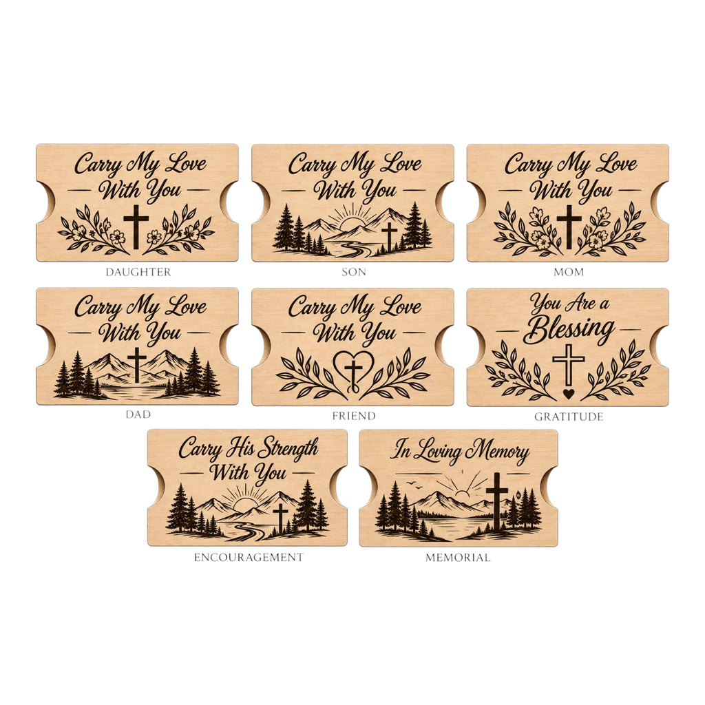 Personalized Christian Wallet Card & Keepsake Sleeve – Carry My Love With You