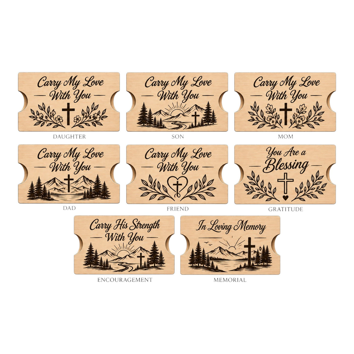 Personalized Christian Wallet Card & Keepsake Sleeve – Carry My Love With You