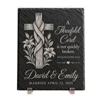 Personalized Christian Wedding & Anniversary Slate Plaque