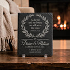 Personalized Christian Wedding & Anniversary Slate Plaque