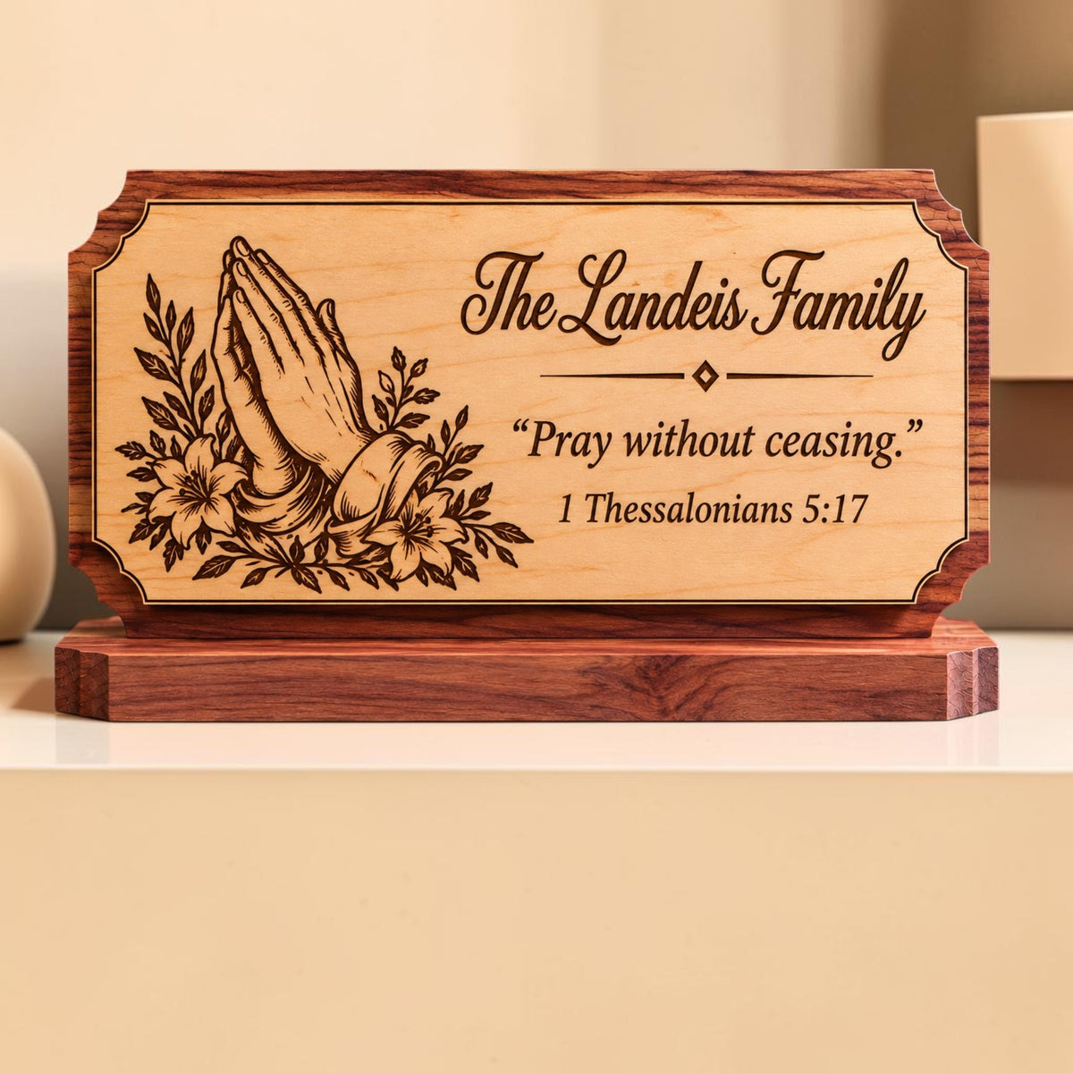 Personalized Family Scripture Plaque