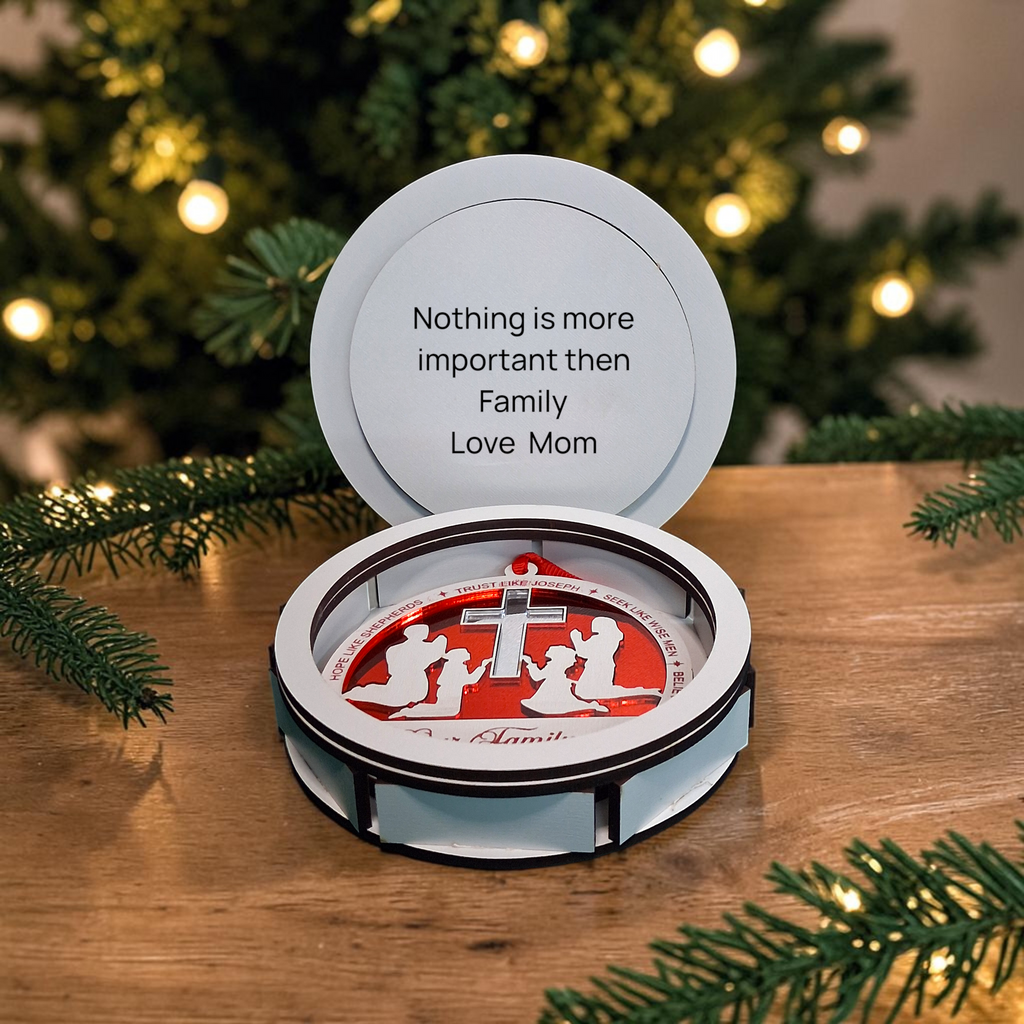 Our Family Christmas Ornament & Personalized Keepsake Box