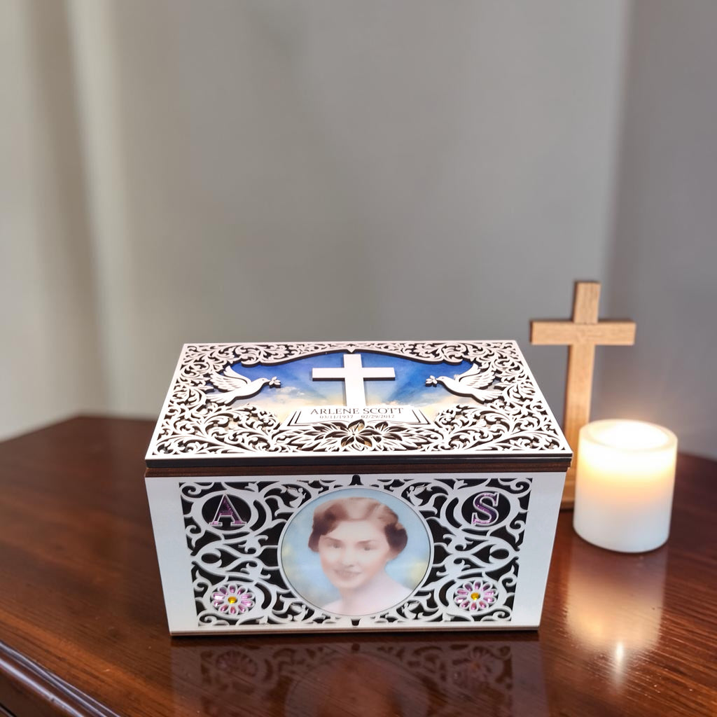 Personalized Christian Memorial Keepsake Box