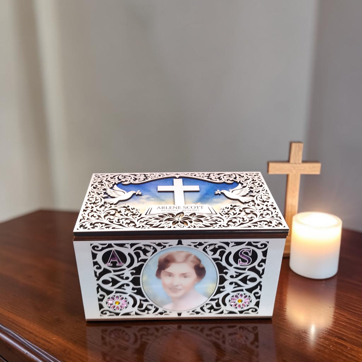 Personalized Christian Memorial Keepsake Box
