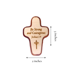 Personalized Pocket Cross & Cedar Keepsake Holder