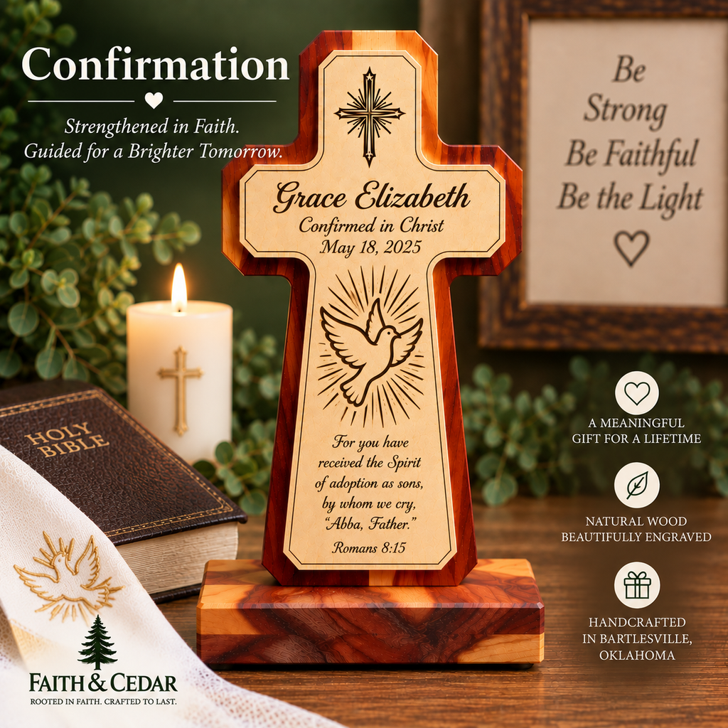 Personalized Christian Cross – Handcrafted Wooden Keepsake