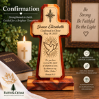 Personalized Christian Cross – Handcrafted Wooden Keepsake