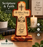 Personalized Christian Cross – Handcrafted Wooden Keepsake