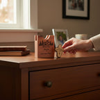 Personalized Pocket Cross & Cedar Keepsake Holder