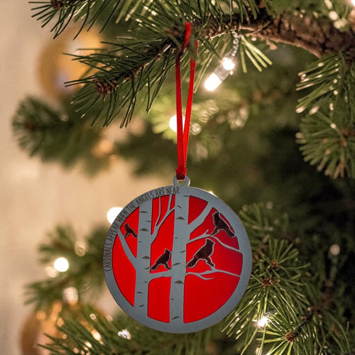 Cardinal Is Near – Christmas Ornament & Personalized Keepsake Box