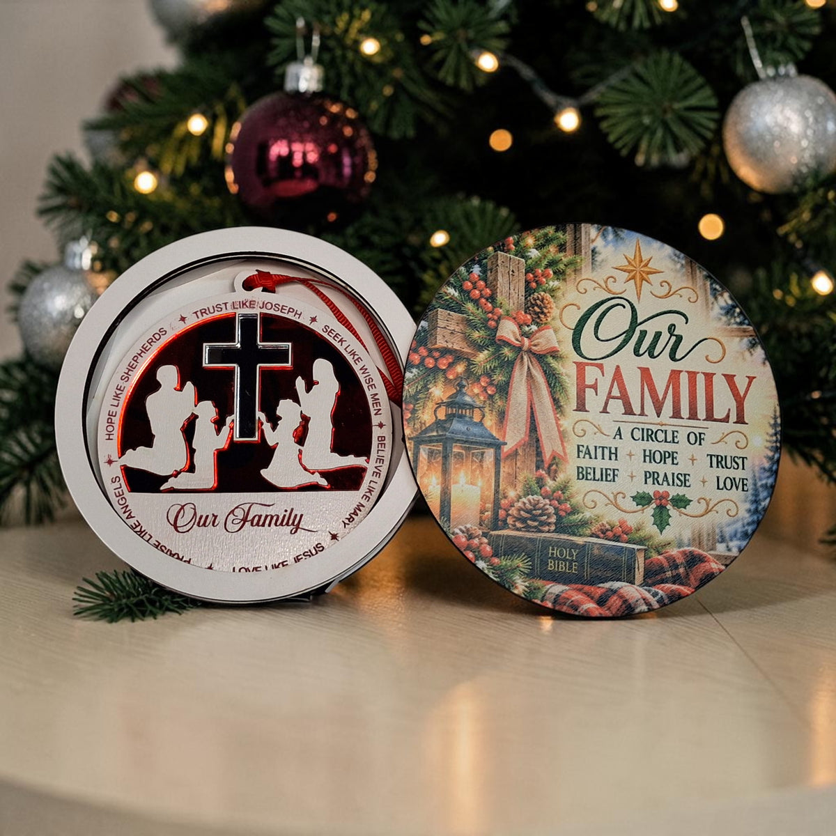 Our Family Christmas Ornament & Personalized Keepsake Box