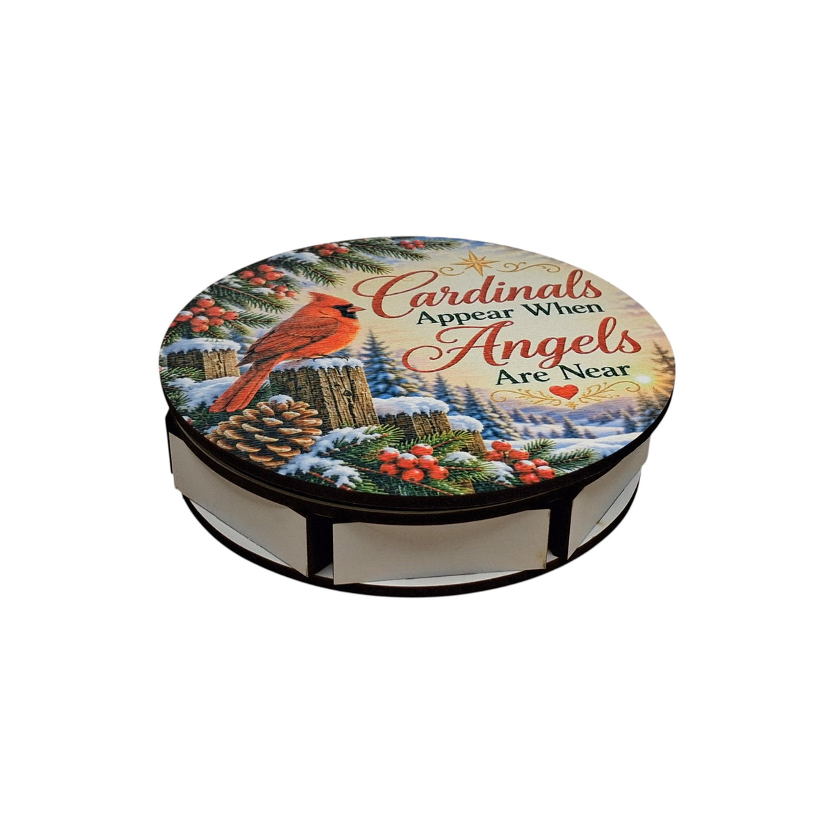 Cardinal Is Near – Christmas Ornament & Personalized Keepsake Box