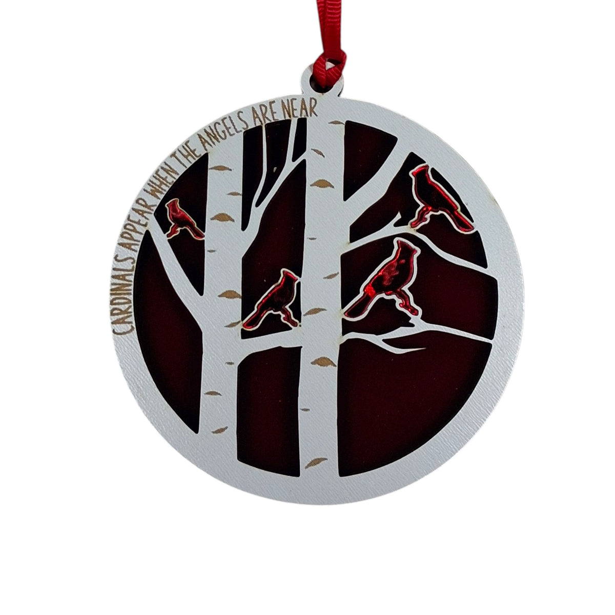 Cardinal Is Near – Christmas Ornament & Personalized Keepsake Box