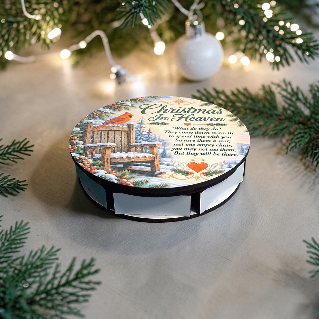 Christmas in Heaven Memorial Ornament & Personalized Keepsake Box